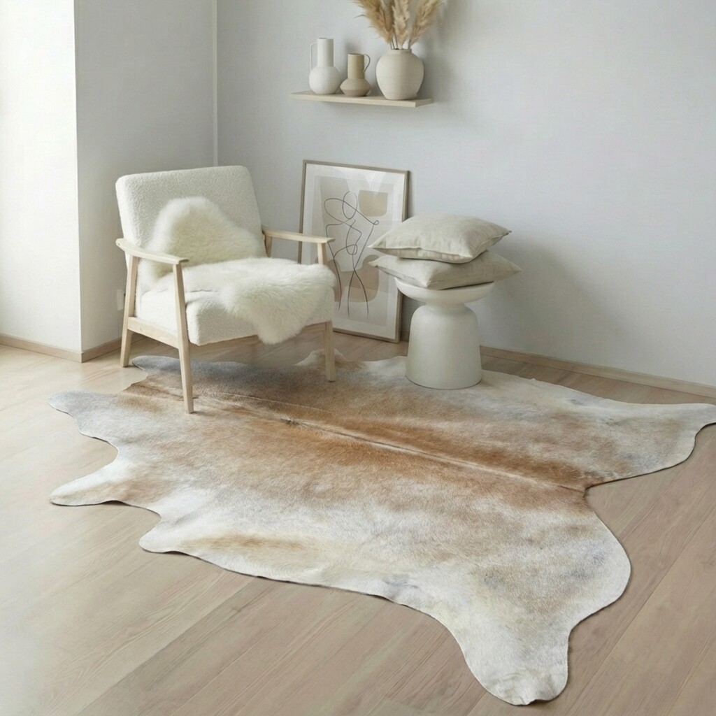 Tapis en peau de vache 222x195 cm