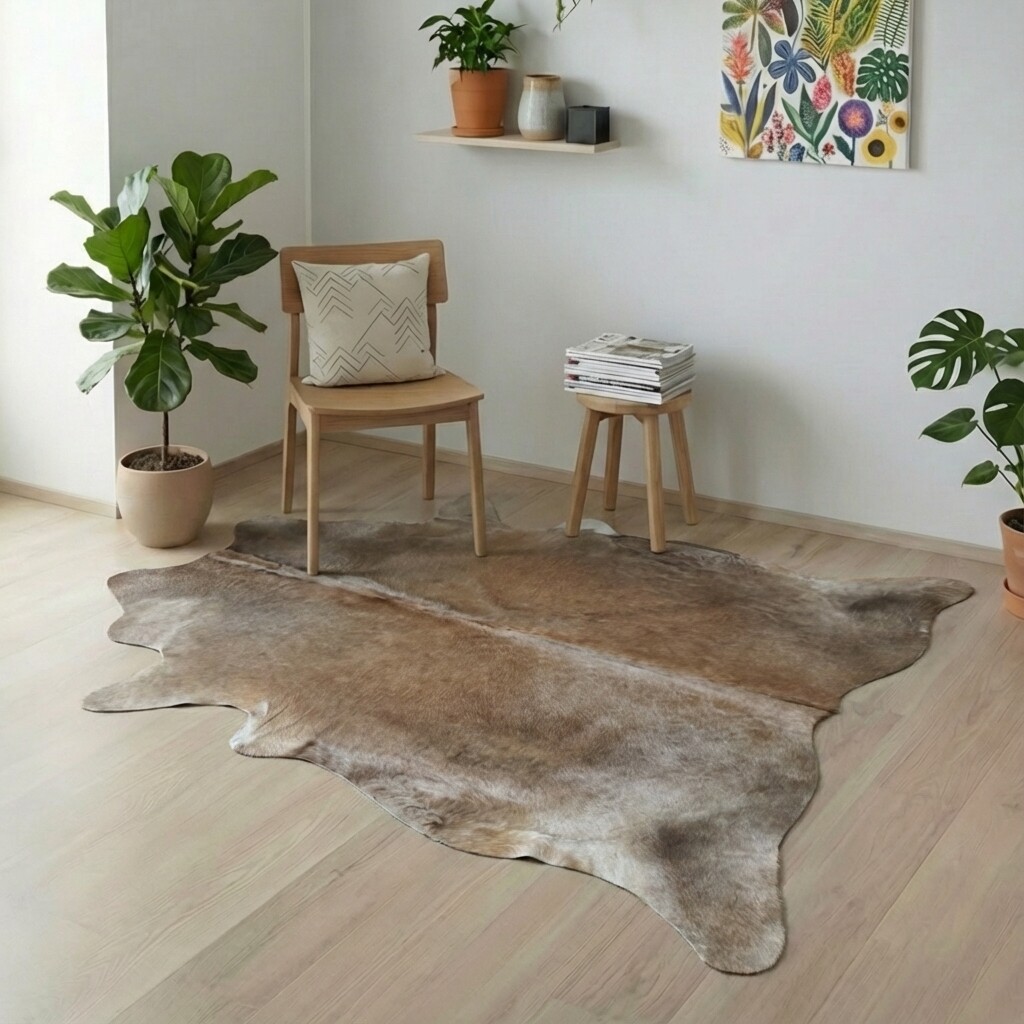 Tapis en peau de vache 213x176 cm